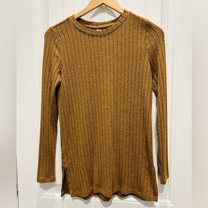 Lou & Grey Tunic Length Ribbed Sweater